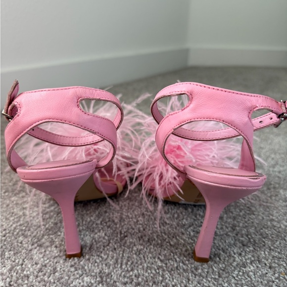 Ganni Pink Feathered Sandals - Picture 3 of 7